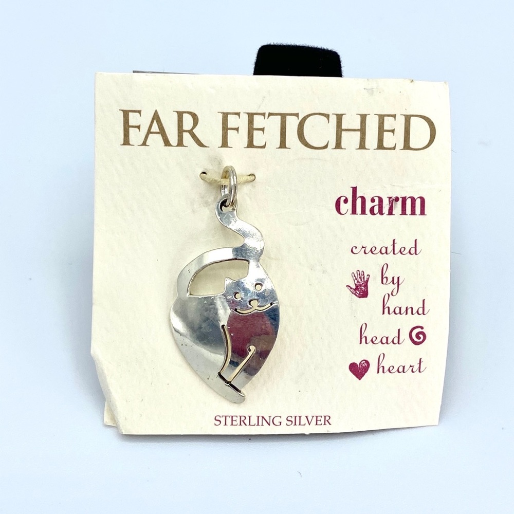 Vintage Far Fetched Cat charm